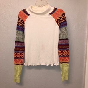 Free People Sweater Multi-Color Sleeves - size XS